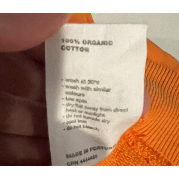 Tinisterre Mens Bright Orange Sweater Pullover Size Medium Comfy Sweatshirt - Picture 8 of 8